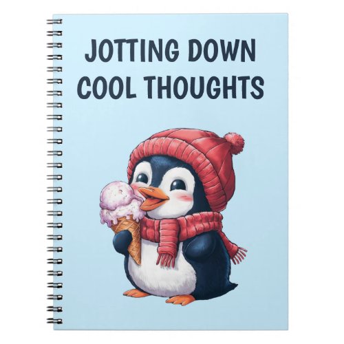 Penguin and Ice Cream Notebook