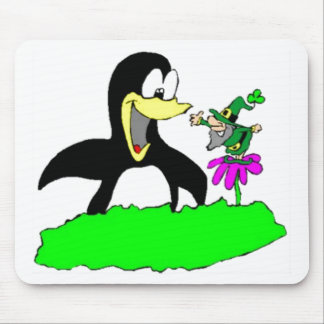 Penguin and Leprechaun Mouse Pad