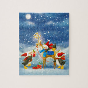 Penguin and Reindeer Jigsaw Puzzle