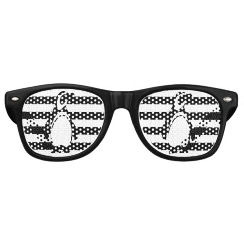 Penguin and Stripes Retro Sunglasses