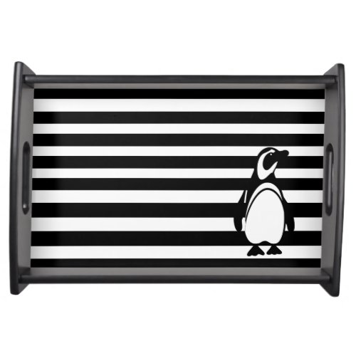 Penguin and Stripes Serving Tray