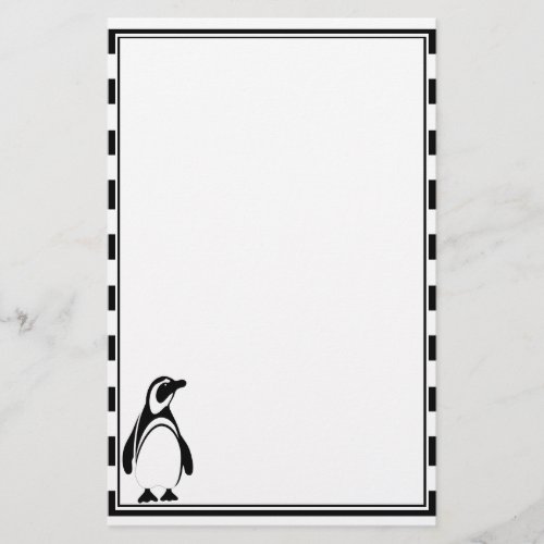 Penguin and Stripes Stationery