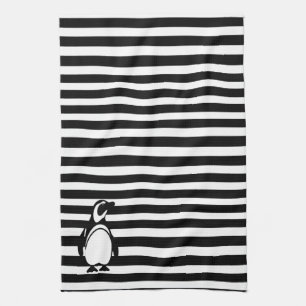 Penguin and Stripes Towel