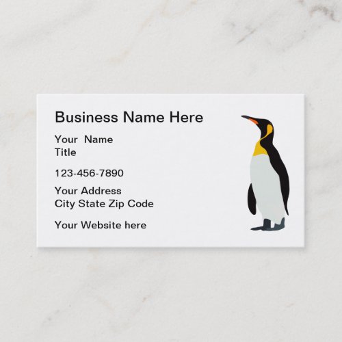 Penguin Animal Logo Business Cards