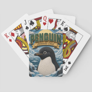 Penguin Antarctic Coast POPCUT Poker Cards