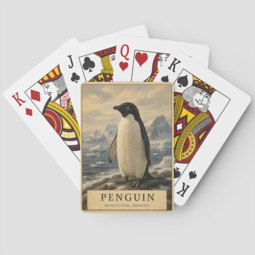 Penguin Antarctic Coast VINTAGE Poker Cards