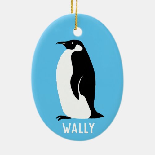 Penguin Aqua CUSTOMIZE IT Ceramic Ornament