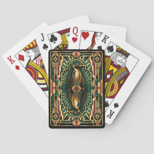 Penguin, Art Deco Wildlife Poker Cards