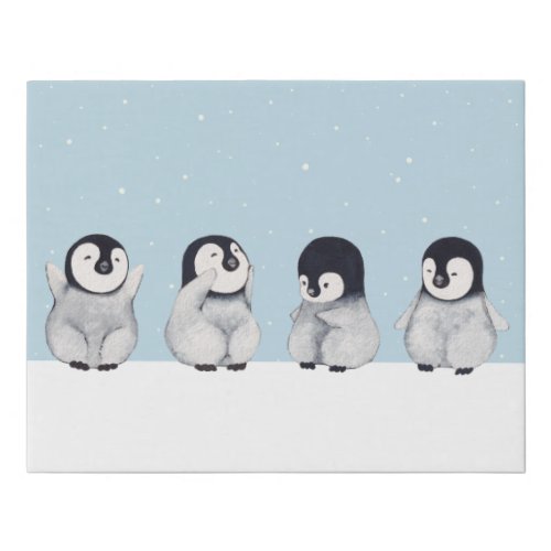 Penguin Art Faux Canvas Print