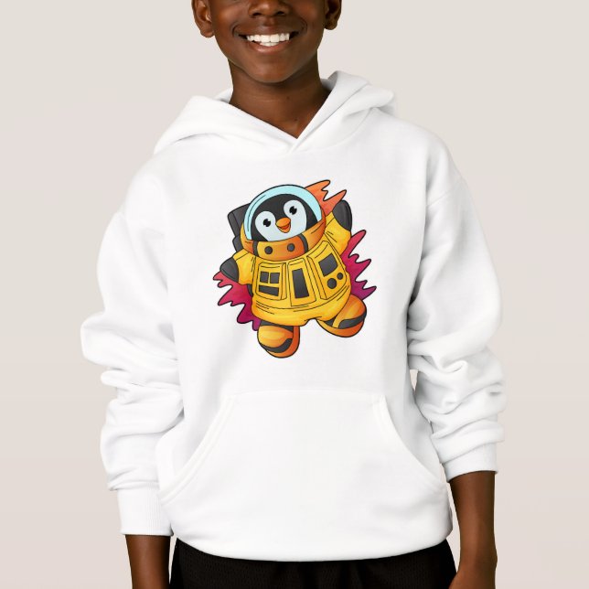 Penguin as Astronaut in Suit Hoodie (Front)