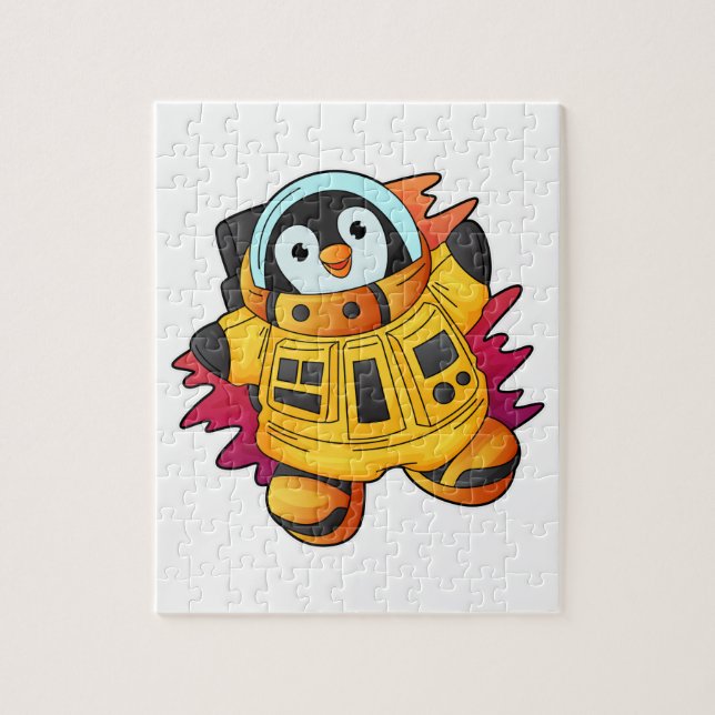 Penguin as Astronaut in Suit Jigsaw Puzzle (Vertical)