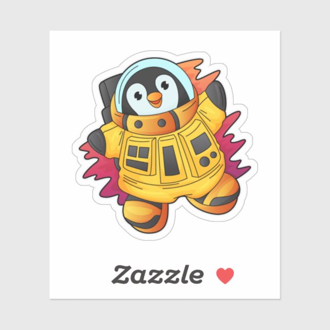 Penguin as Astronaut in Suit Sticker (Sheet)