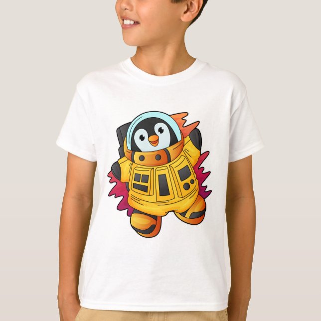Penguin as Astronaut in Suit T-Shirt (Front)