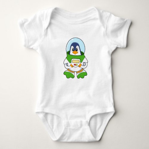 Penguin as Astronaut with Costume Baby Bodysuit