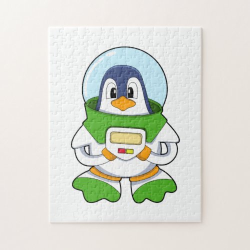Penguin as Astronaut with Costume Jigsaw Puzzle