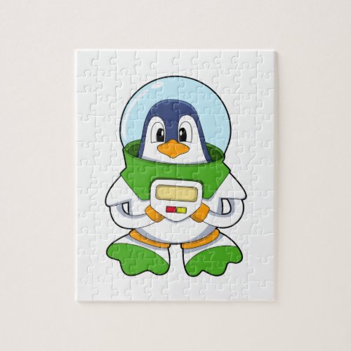 Penguin as Astronaut with Costume Jigsaw Puzzle