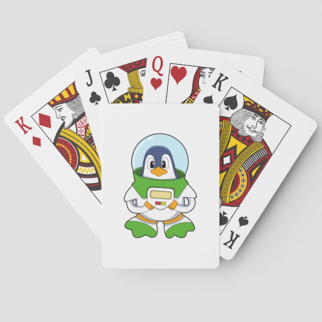Penguin as Astronaut with Costume Poker Cards (Back)