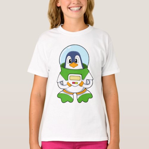 Penguin as Astronaut with Costume T_Shirt
