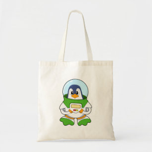Penguin as Astronaut with Costume Tote Bag