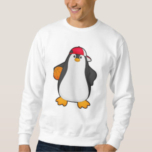 Penguin as Basketball player with Basketball ball Sweatshirt