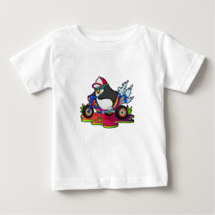 Penguin as Biker with Motorcycle Baby T-Shirt