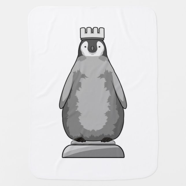 Penguin as Chess piece King Baby Blanket (Front)