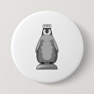 Penguin as Chess piece King Button