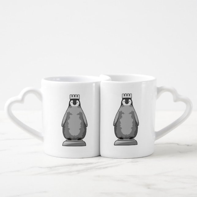 Penguin as Chess piece King Coffee Mug Set (Front Nesting)