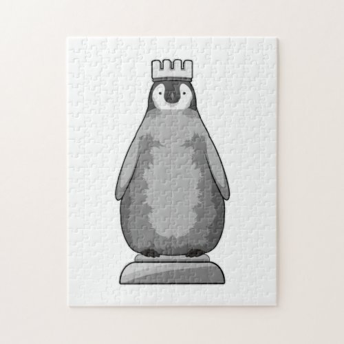 Penguin as Chess piece King Jigsaw Puzzle