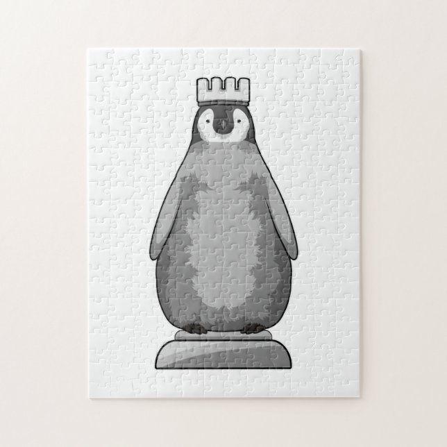 Penguin as Chess piece King Jigsaw Puzzle (Vertical)