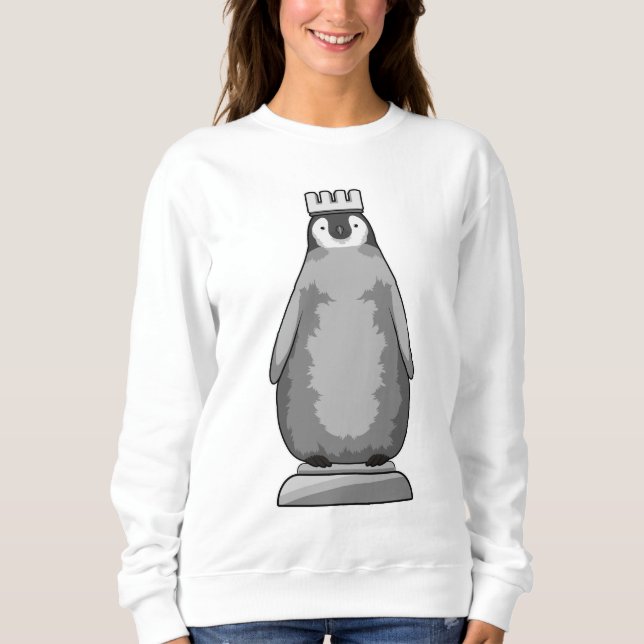 Penguin as Chess piece King Sweatshirt (Front)