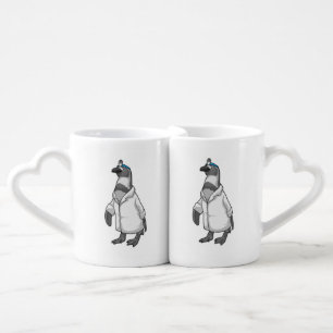 Penguin as Doctor with Doctor's coat Coffee Mug Set