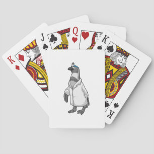 Penguin as Doctor with Doctor's coat Poker Cards