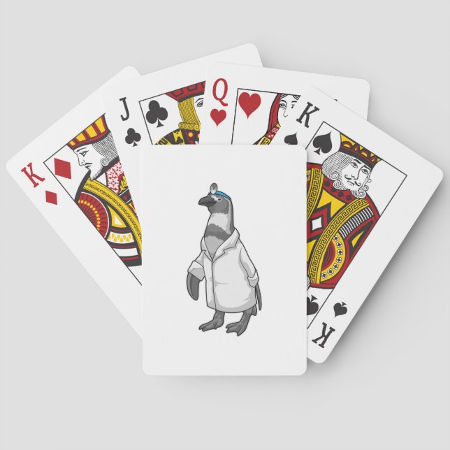 Penguin as Doctor with Doctor's coat Poker Cards (Back)