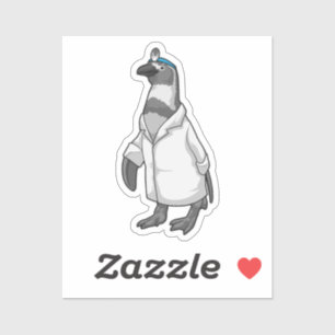 Penguin as Doctor with Doctor's coat Sticker