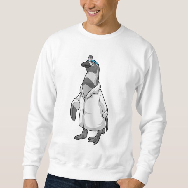 Penguin as Doctor with Doctor's coat Sweatshirt (Front)