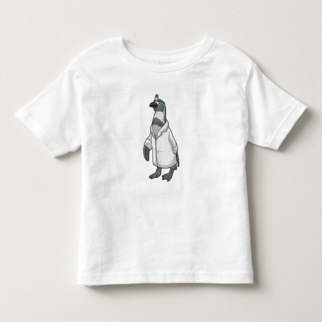 Penguin as Doctor with Doctor's coat Toddler T-shirt (Front)