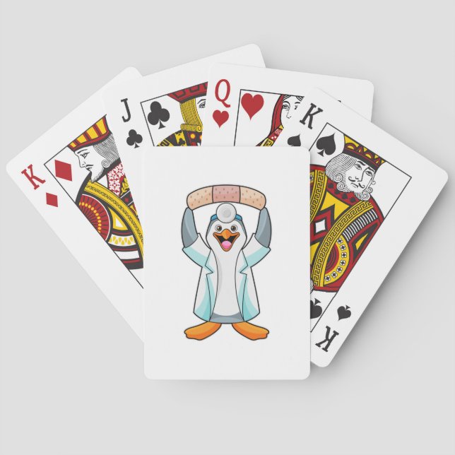 Penguin as Doctor with Plaster Poker Cards (Back)