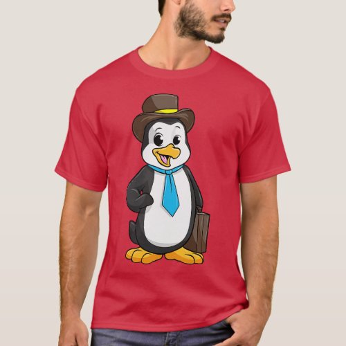 Penguin as Entrepreneur with Briefcase T_Shirt