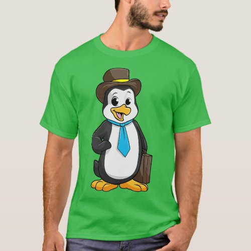 Penguin as Entrepreneur with Briefcase T_Shirt