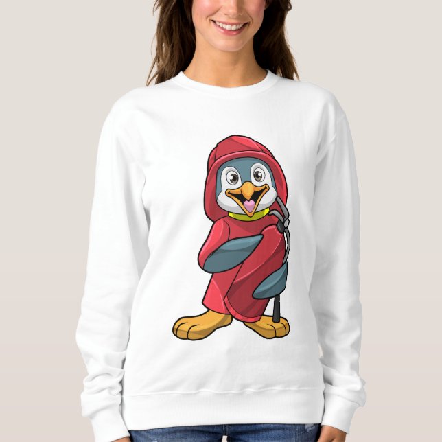 Penguin as Firefighter with Extinguisher Sweatshirt (Front)