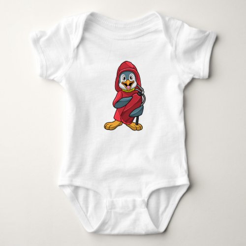 Penguin as Firefighter with Fire extinguisher Baby Bodysuit