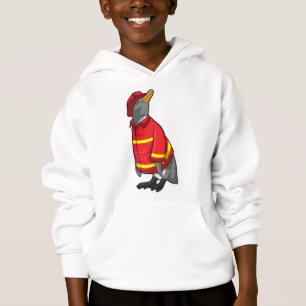 Penguin as Firefighter with Helmet Hoodie