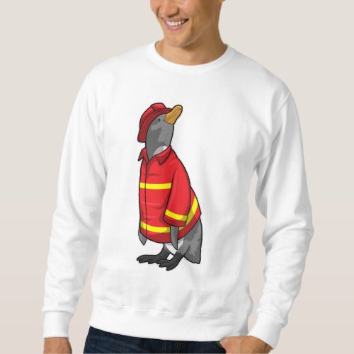 Penguin as Firefighter with Helmet Sweatshirt