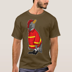 Penguin as Firefighter with Helmet T-Shirt