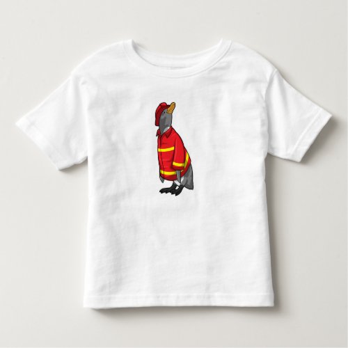 Penguin as Firefighter with Helmet Toddler T_shirt