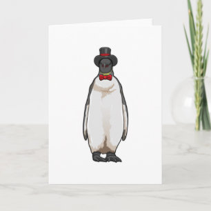Penguin as Gentleman with Hat Card