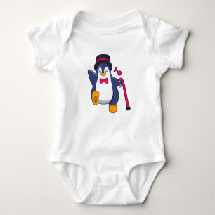 Penguin as Groom with Tie Baby Bodysuit