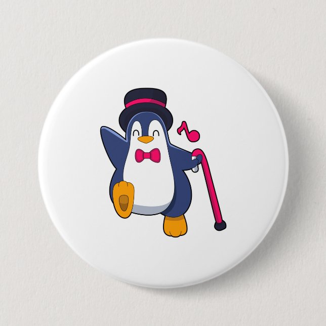 Penguin as Groom with Tie Button (Front)