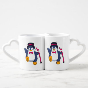 Penguin as Groom with Tie Coffee Mug Set